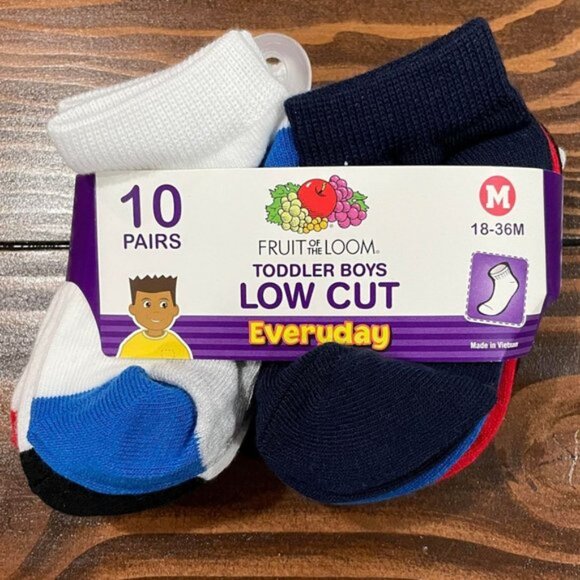5/$20 NEW 10Pk 18M-36M Boys Low Cut Socks - Picture 1 of 5